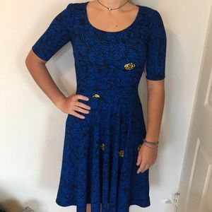 Lularoe (nicole) Blue Rose dress